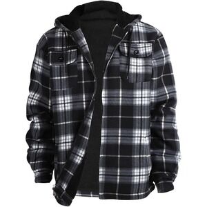 LeeHanTon (4XL) Heavyweight Sherpa Lined Hoodie Thick‎ Fleece Jacket Sweatshirt